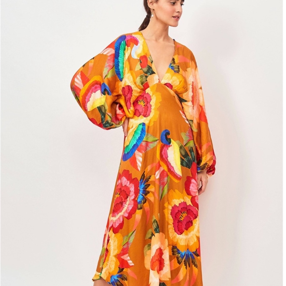 New Farm Rio Floral Cashew Dress